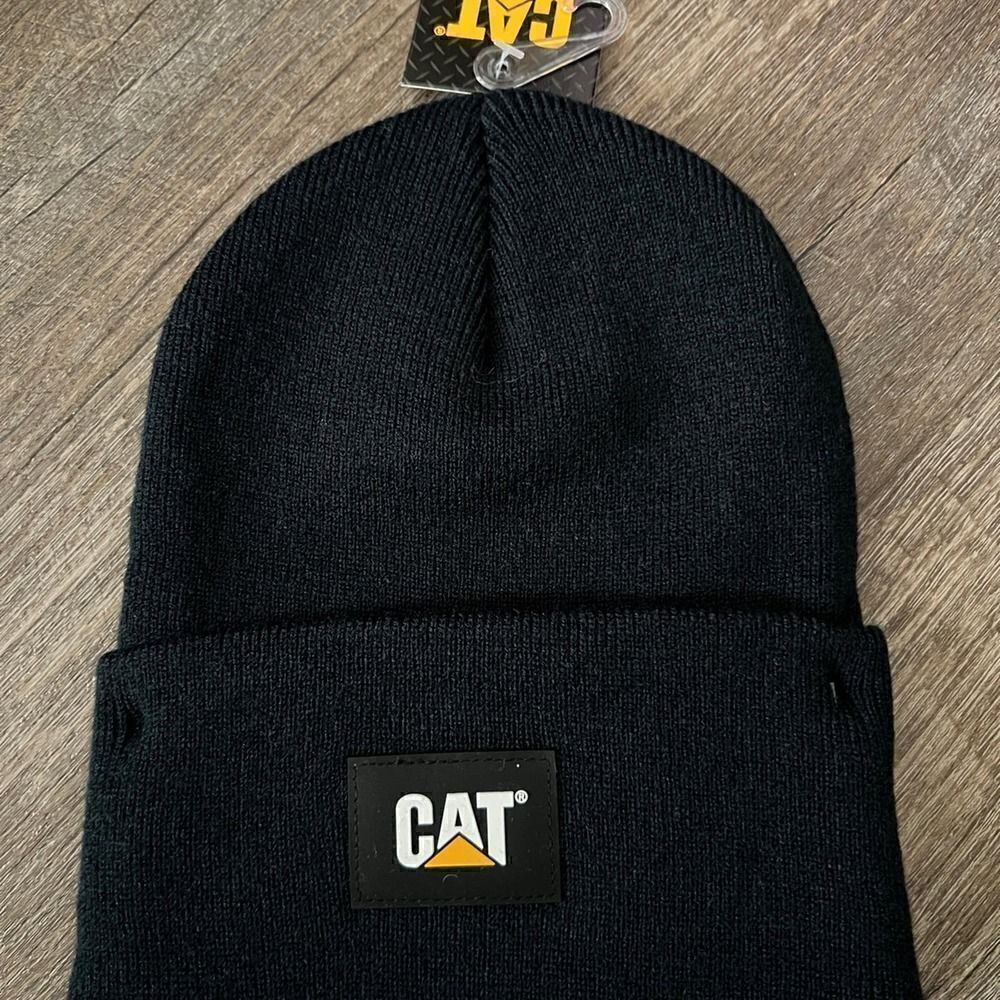 ‎Caterpillar CAT Label Cuff Beanie- Navy Blue